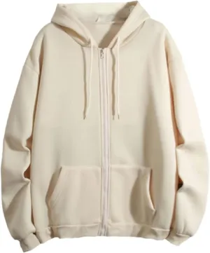 Womens Zip up Hoodies Oversized Lightweight Sweatshirts Jackets Loose Fit Long Sleeve Y2K Outwear Tops with Pockets