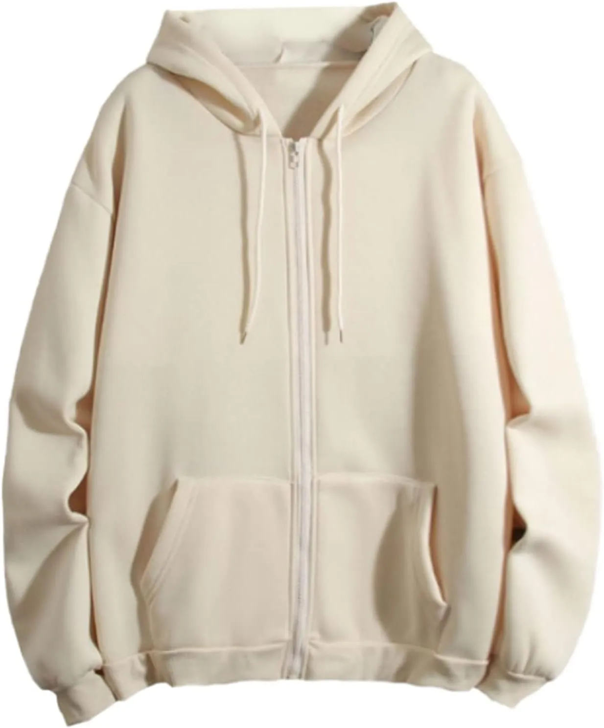 Womens Zip up Hoodies Oversized Lightweight Sweatshirts Jackets Loose Fit Long Sleeve Y2K Outwear Tops with Pockets